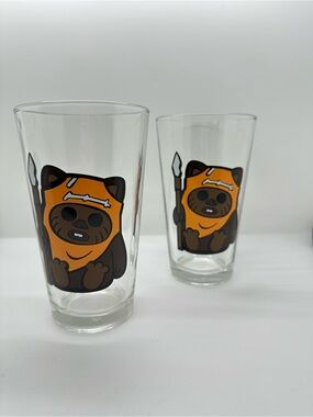 Ewok Character Pint Glasses - Orange & Brown